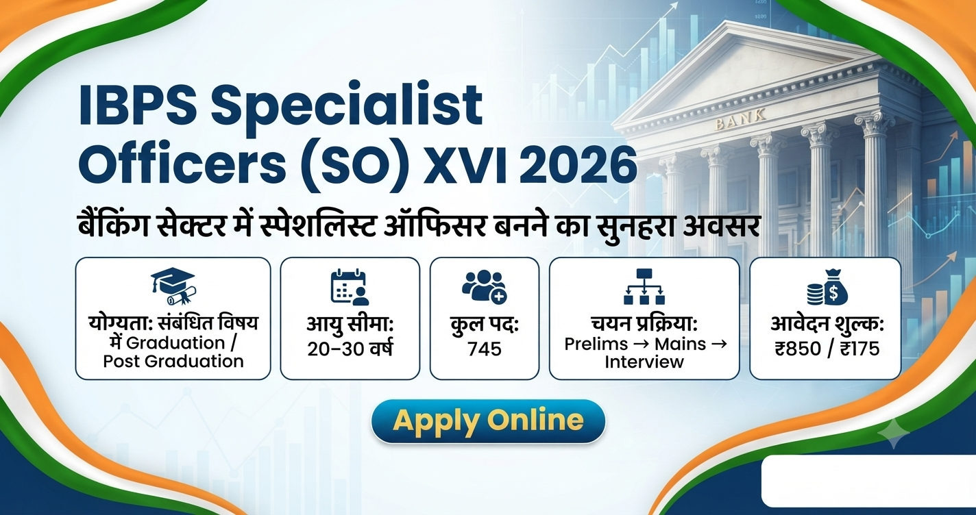 IBPS Specialist Officers (SO) XVI 2026